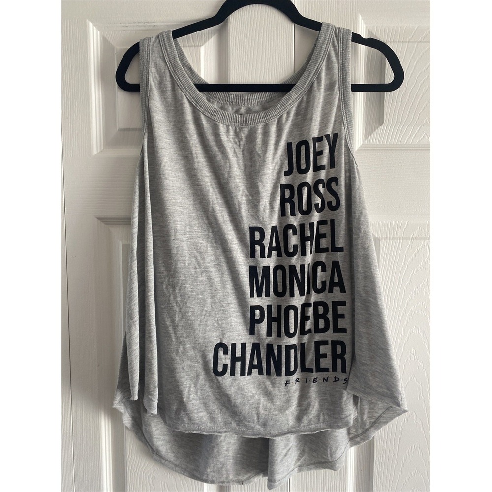 Friends‎ TV Show Graphic Tank Top Womens Size 3X Gray Racerback High Low Jersey